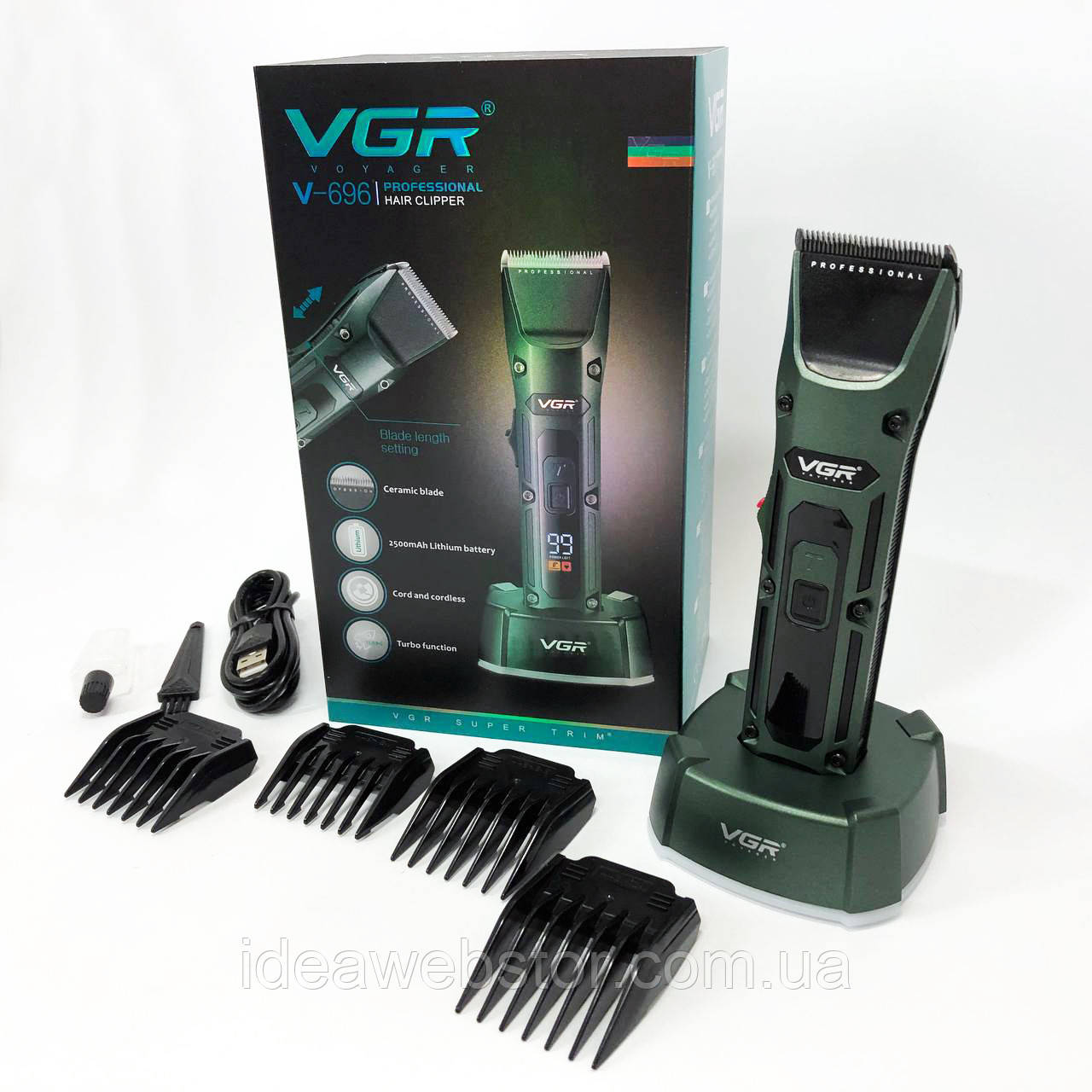 Машинка для стрижки посіченого волосся VGR V-696, професійна, Машинка для стрижки KG-344 для дому