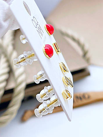 Сережки Xuping позолота (14-K), фото 2