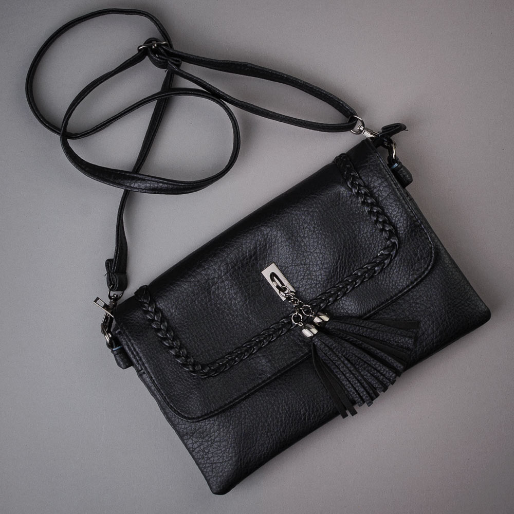 Жіноча сумочка через плече Bagira 844 чорна (fb)