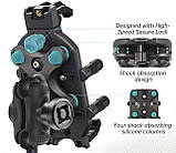 Антивібраційний мототримач телефону з бездротовою зарядкою 15W вольтметром IP66, фото 7