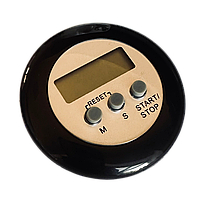 Кухонний таймер чорного кольору з магнітом і підставкою