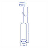 Підвісний трековий світильник Feron ML328-TR чорний, фото 3