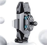 Антивібраційний тримач телефону Металевий IP67 на мото вело квадро з бездротовою зарядкою 15W + USB Type-C, фото 8