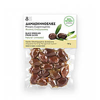 Оливки грецькі темні сорту Дамаскіно з кісточкою Family Farms 180 г