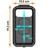Тримач телефону IP67 для велосипеда мотоцикла з кріпленням на кермо дзеркало, фото 6