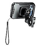 Тримач телефону IP67 для велосипеда мотоцикла з кріпленням на кермо дзеркало, фото 7