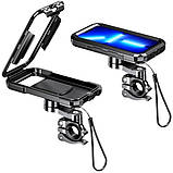 Тримач телефону IP67 для велосипеда мотоцикла з кріпленням на кермо дзеркало, фото 9