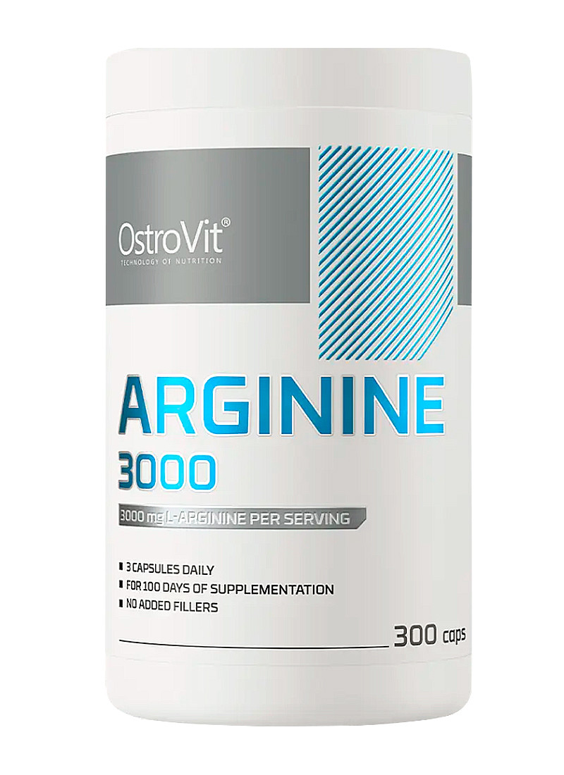 Амінокислота L-Аргінін OstroVit Arginine 3000 мг 300 капс Польща