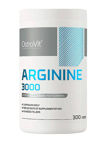 Амінокислота L-Аргінін OstroVit Arginine 3000 мг 300 капс Польща, фото 1