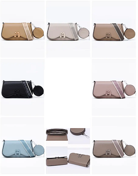 Сумка жіноча крос-боді прямокутна 25*15 см з гаманцем зі штучної шкіри у різних кольорах VTTV