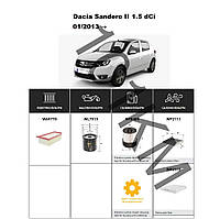 Комплект фільтрів Dacia Sandero II 1.5 dCi (2013-) WIX