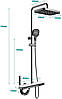Душова система з термостатом KRF10, з дисплеєм температури та світлодіодним підсвічуванням, збройова сталь-stryqq, фото 10