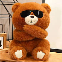 М'яка іграшка Ведмедик в окулярах 45 см