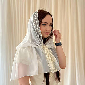 Палантин жіночий "Модель-5" шифон 75*123 см Betis Молочний