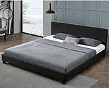 Шкіряне ліжко BARCELONA 160х200 див. чорна, фото 2