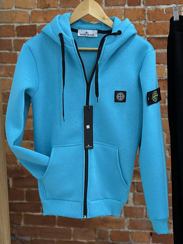 Кофта Stone Island зима бірюзовий светр на замку для чоловіка Dobuy (ID ...