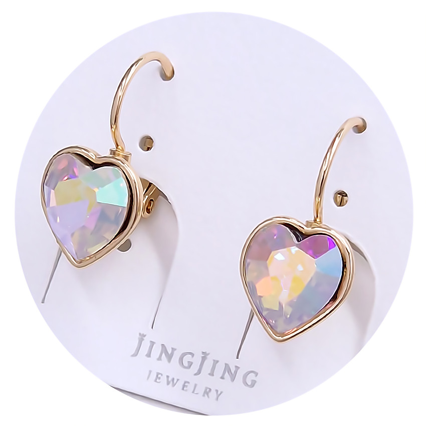 Сережки XР. Позолота 18К. Камені: Swarovski бензинового кольору. Довжина: 19 мм. Ширина: 10 мм.