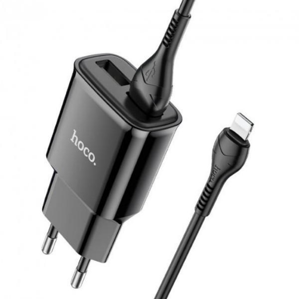 Мережевий зарядний пристрій HOCO C88A (IP) Чорний, фото 1