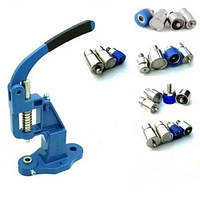 Пресс с набором матриц для установки кнопок всех видов Синий Пресс ручной механический Пуансоны для кнопок