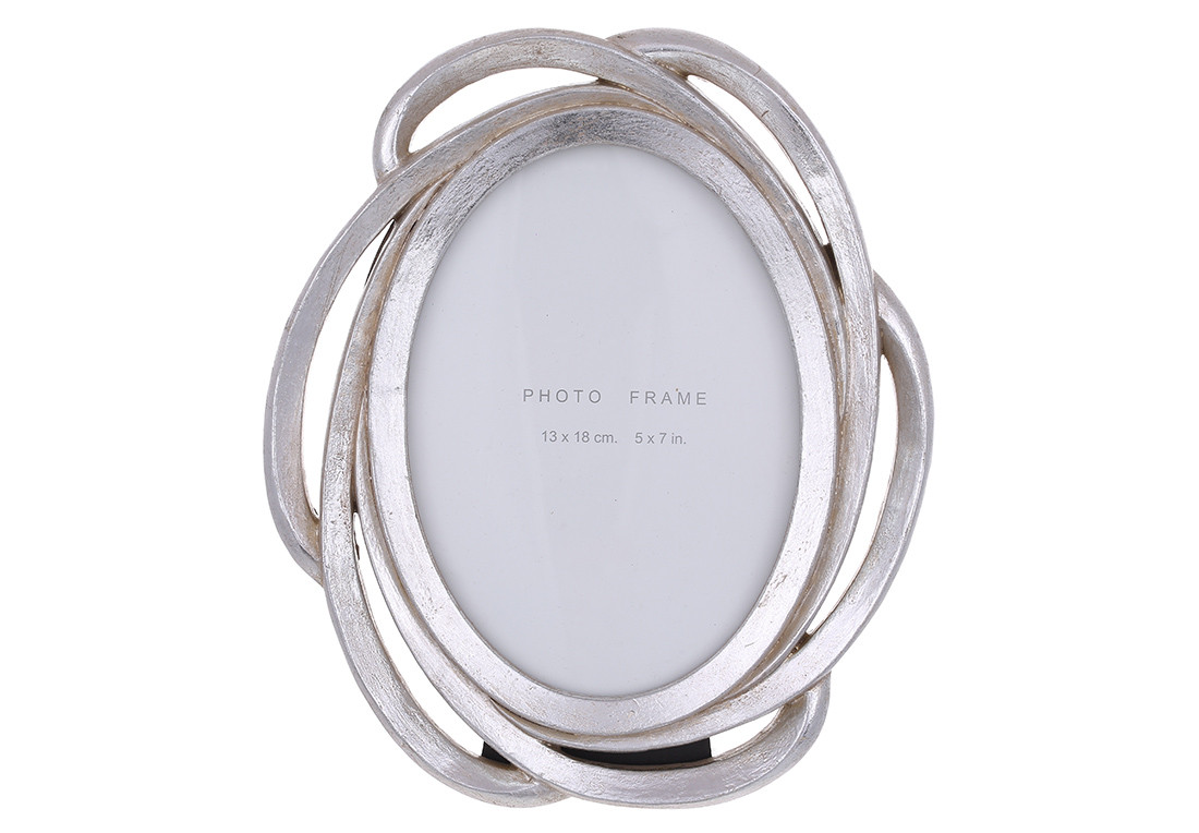 Рамка для фото розміру 12.5x17.5 см, розмір рами 17.7*1.7*21.2 см, колір — срібло, фото 1