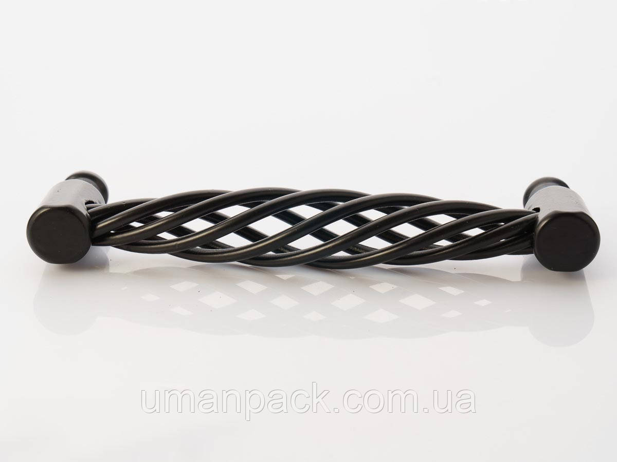 Ручки меблеві ковані. Колір чорний. 128мм