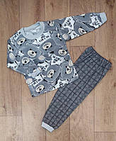 Дитяча тепла піжама на хлопчика 92-128 см