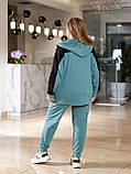 Жіночий трикотажний спортивній костюм батал батальний великого розміру на блискавці, фото 6