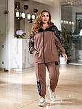 Жіночий трикотажний спортивній костюм батал батальний великого розміру на блискавці, фото 9