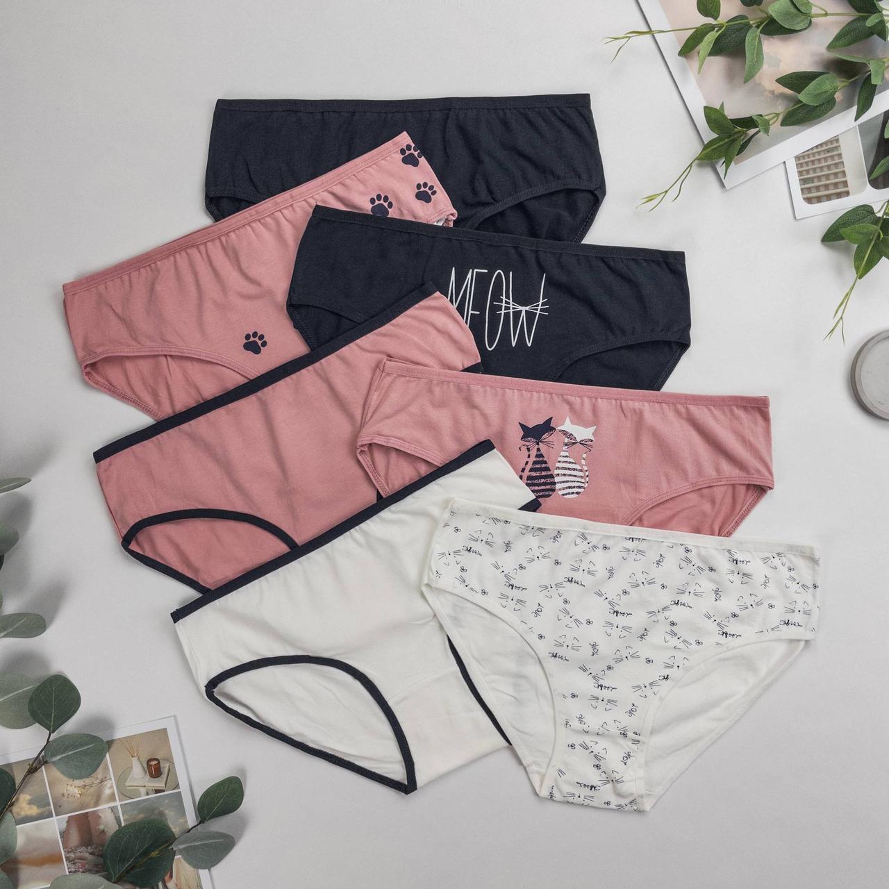 Трусы женские Nicoletta Турция недельки 2XL, 3XL, 4XL, 5XL | 7 шт., фото 1