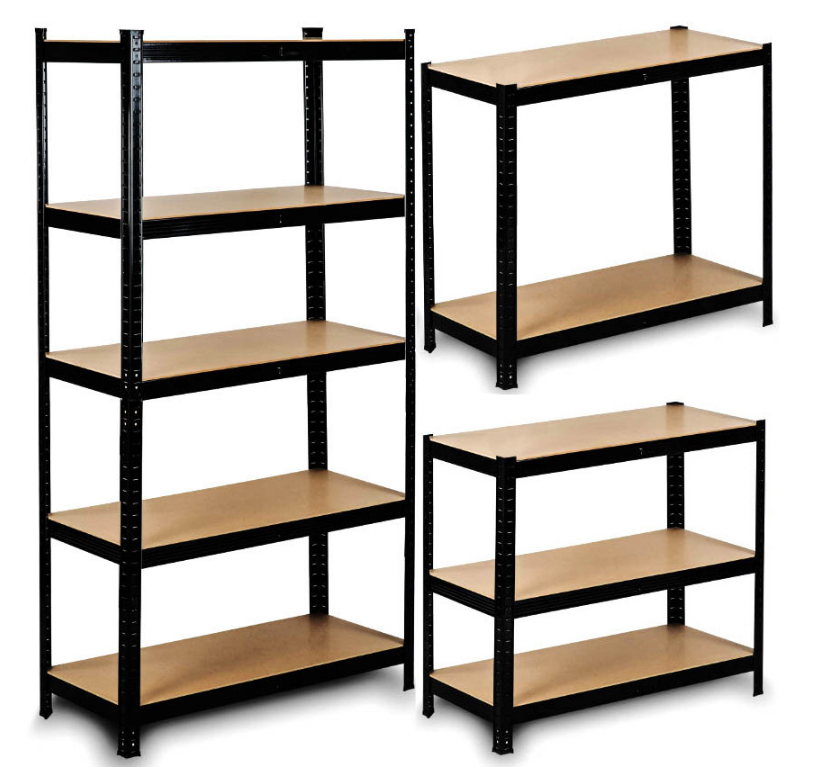 Чорний металевий стелаж FunFit 150x75x30 см (3780)