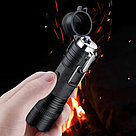 Водонепроникна електрична USB-запальничка З ліхтариком у подарунковій упаковці Black KT6007902, фото 6