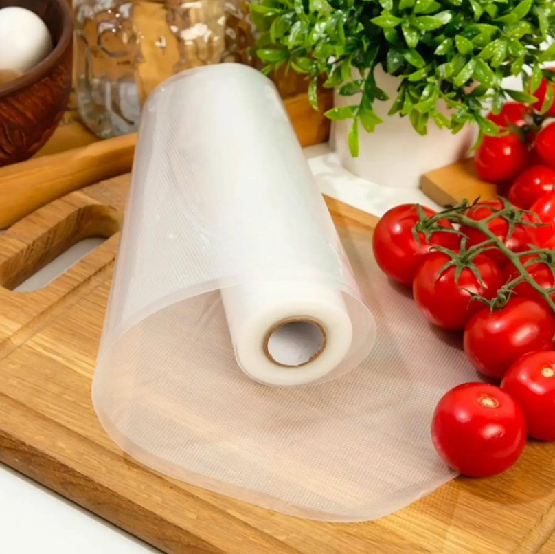 Вакуумні пакети 6 м х 25 см у рулоні, Пакети для вакууматора, Пакети для вакуумування продуктів