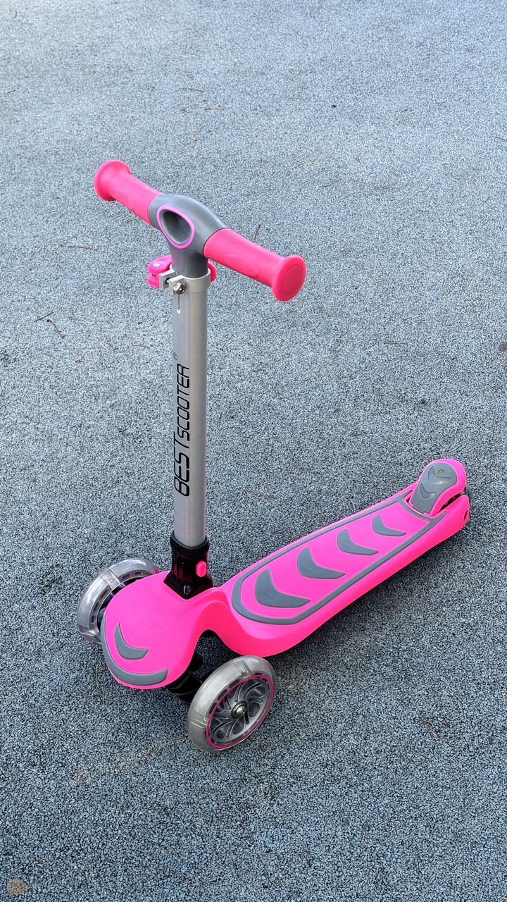 Самокат триколісний Best Scooter Maxi Максі складний, Рожевий 57795