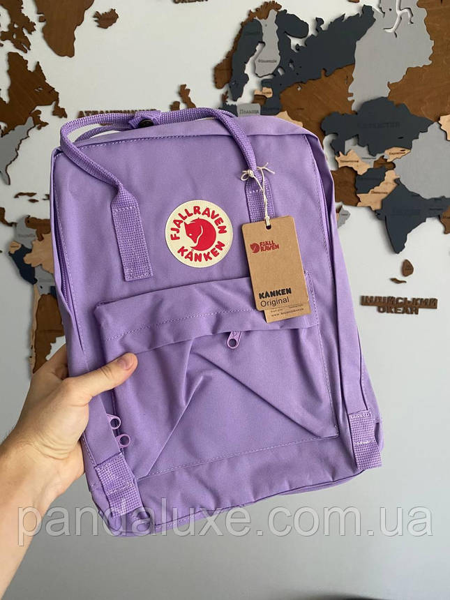 Рюкзак жіночий стильний канкен Fjallraven Kanken Classic 16л бузковий, фото 1