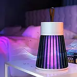 Лампа від комарів з акумулятором, знищувач комах Electric shock BG-002 (20-50 м2, 12 год праці, зелена), фото 6