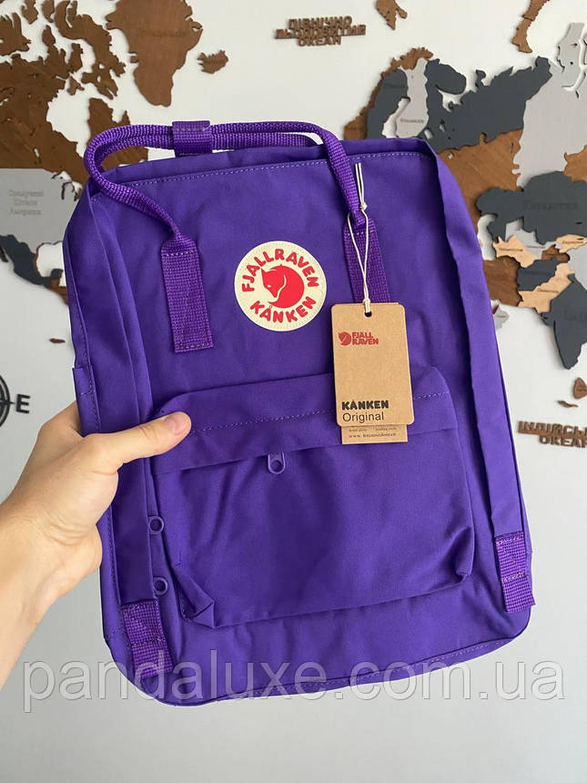 Рюкзак жіночий стильний канкен Fjallraven Kanken Classic 16л фіолетовий, фото 1