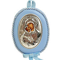 Икона "Богородица Владимирская" овальная для мальчика с мелодией