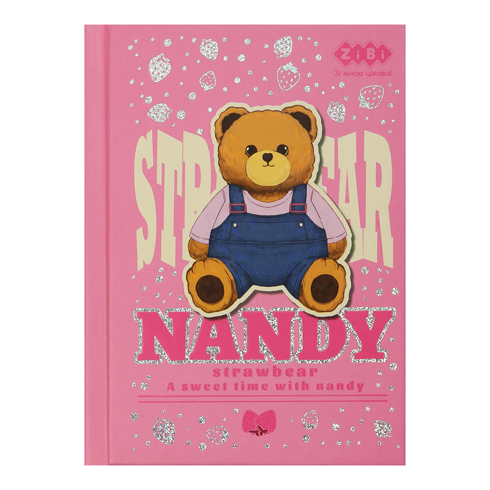 /Блокнот BEAR TOY А6 64 л клітинка тв обл мат ламін + лав рожевий KIDS Line