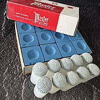 Насадки для кия комплект 10 шт. шкіра буйвола, пластик SP-Sport KS-1110-NORVA  + набір крейди 12 шт.