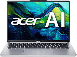 Ноутбук Acer Swift Go 14 SFG14-73 14" 2.2k IPS, Intel U5-125H, 16GB, F1TB, UMA, Lin, сріблястий