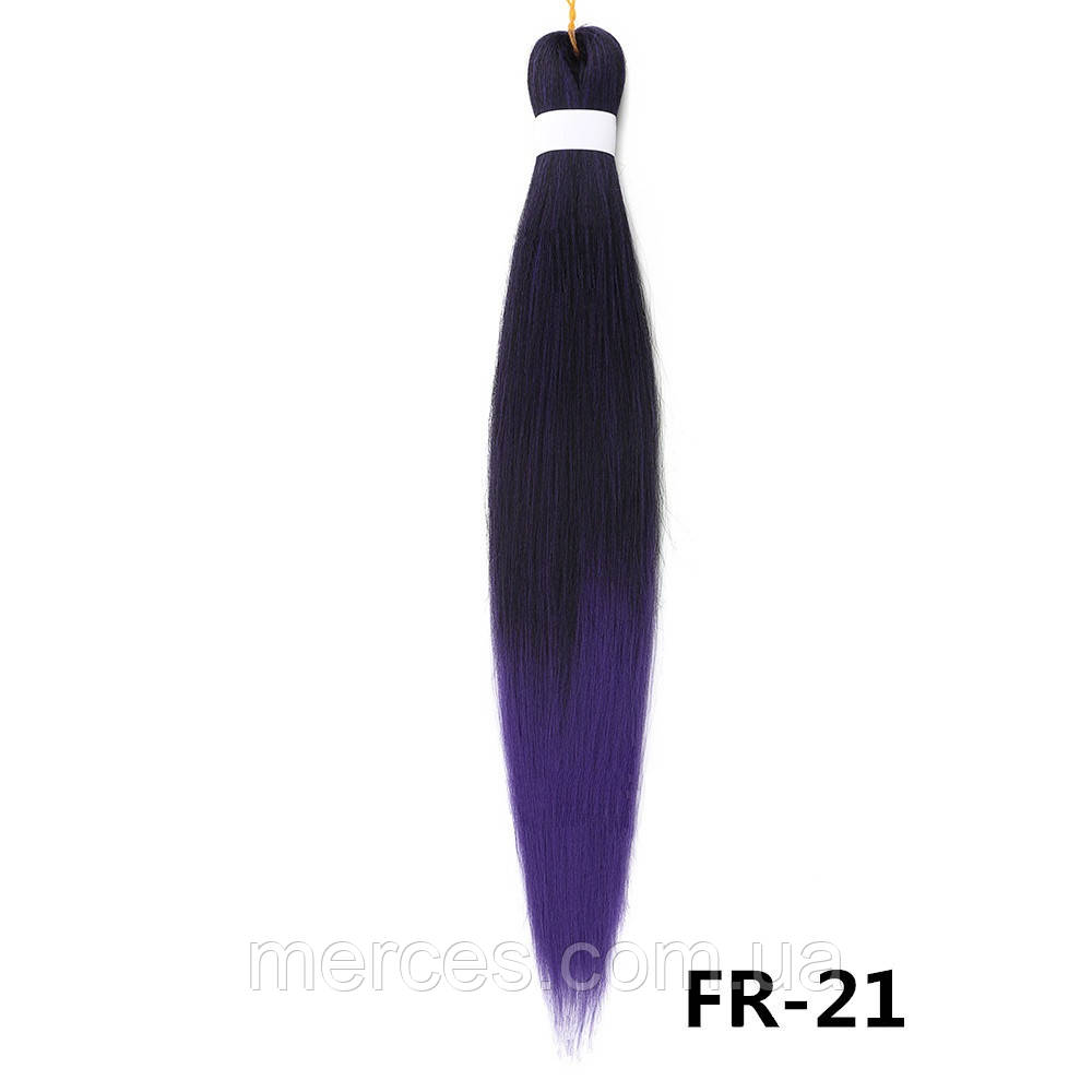 Канекалон Easy Braid чорно-фіолетовий фіолетовий Довжина 65 см Вага 90 грам Низькотемпературний 100-150°С FR-21, фото 1