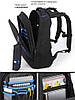 Рюкзак шкільний ортопедичний для хлопчика підлітковий 5-11 клас чорний Машина SkyName 57-62, фото 6