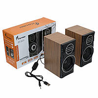 Комп'ютерні USB колонки для ноутбука Настільні дерев'яні колонки для комп'ютера HT-2031