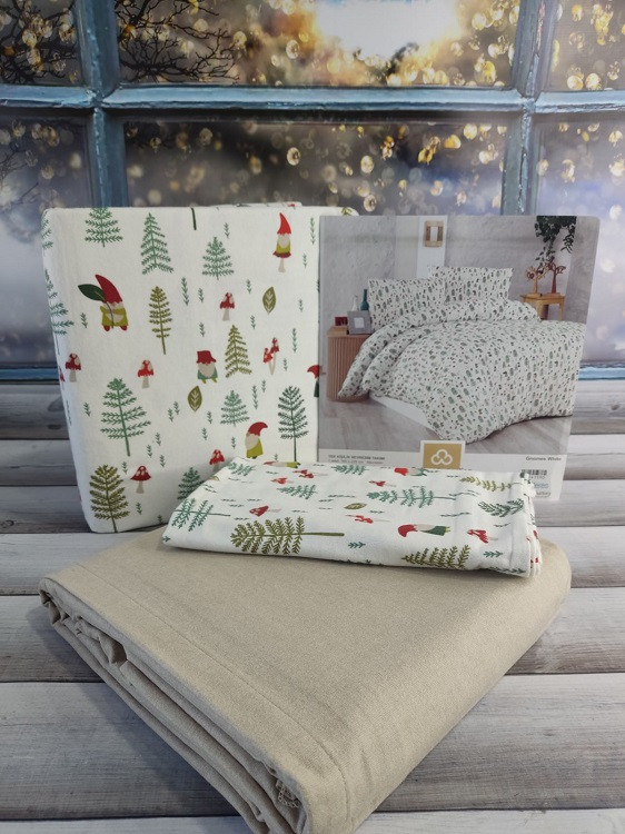 Gnomes полуторна фланелева постіль. Cotton collection Туреччина, фото 1