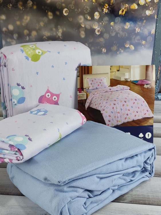 Guky полуторна фланелева постіль. Cotton collection Туреччина