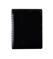 Тетрадь для заметок BUROMAX GLOSS, А6, 80 л., клетка, пласт. обл., черный ( BM.24652151-01 )