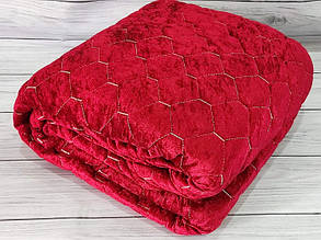 Lizbon bordo покривало 250х260 см. наволочки 50х70 см. Велюр. Туреччина Miss Bella