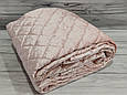 Lizbon pudra покривало 250х260 см. наволочки 50х70 см. Велюр. Туреччина Miss Bella, фото 2