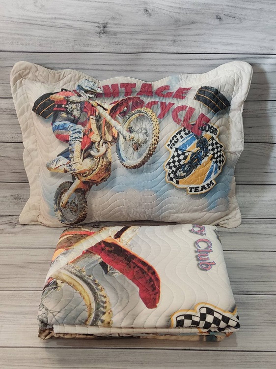 Moto cross полуторне покривало з наволочкой. Miss Bella Туреччина., фото 1