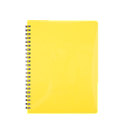 Тетрадь для заметок BUROMAX GLOSS, А6, 80 л., клетка, пласт. обл., желтый ( BM.24652151-08 )